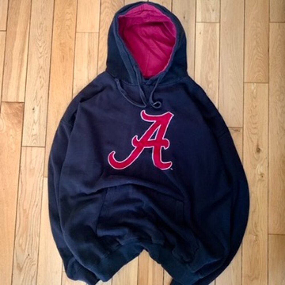 OVB Old Varsity Brand Alabama Crimson Tide Men's Hoodie Black Vintage Y2K 2XL